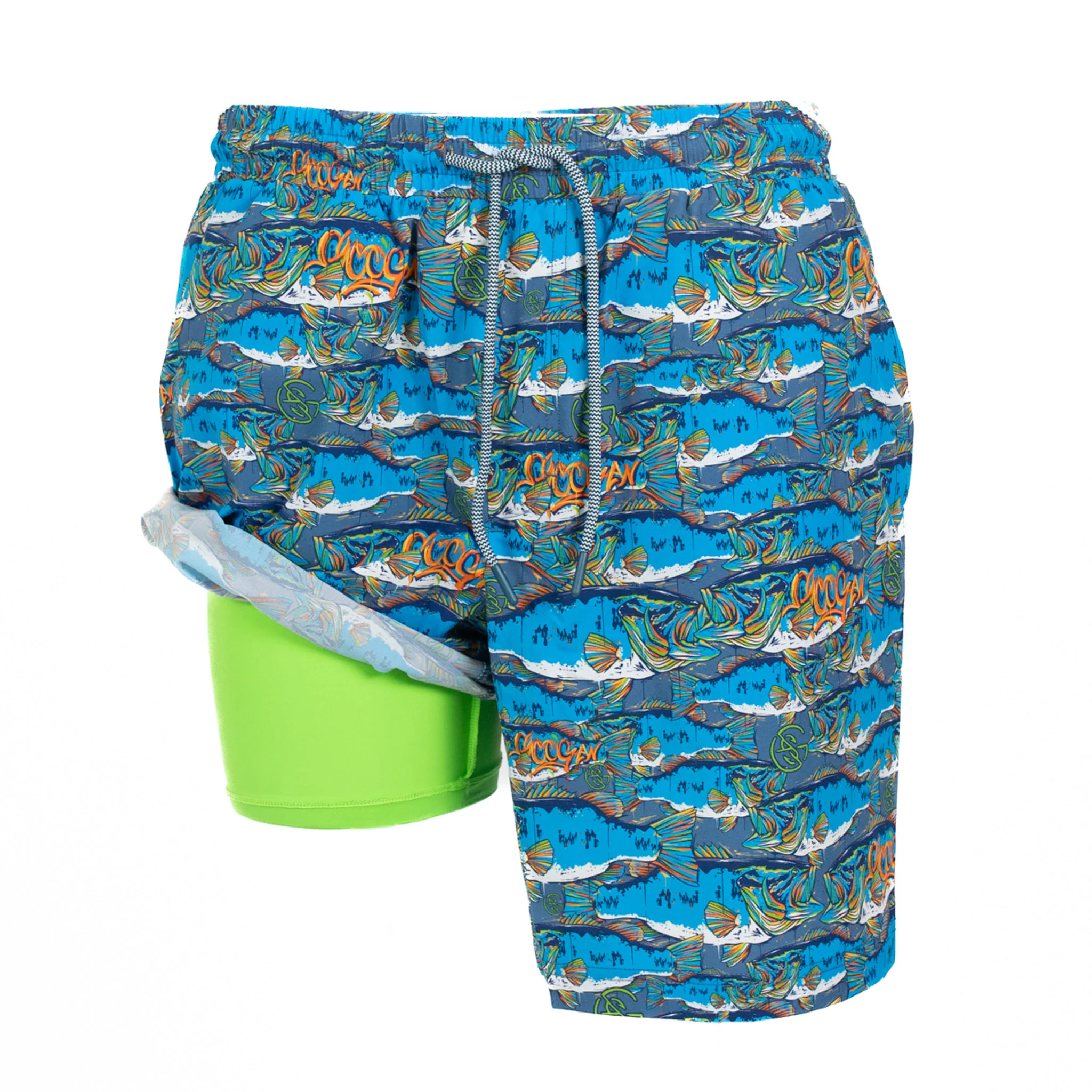 Grafitti Fish (More Than Just) Boat Shorts - Image 3